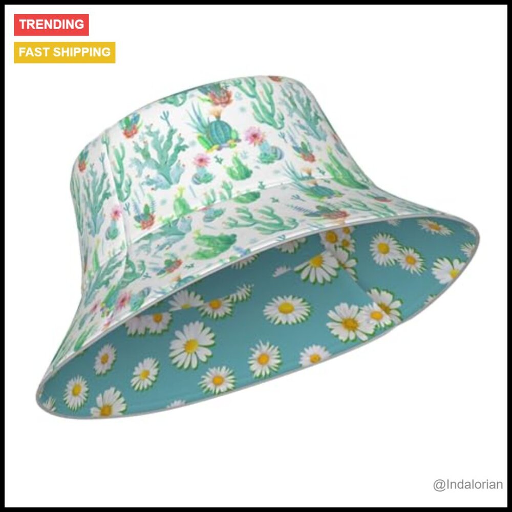 Reversible Bucket Hat Packable Uv Protection Fish… - image 2